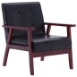 vidaXL Sillón de cuero sintético negro vidaXL Sillón de cuero sintético negro