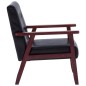 vidaXL Sillón de cuero sintético negro vidaXL Sillón de cuero sintético negro