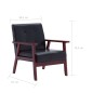 vidaXL Sillón de cuero sintético negro vidaXL Sillón de cuero sintético negro