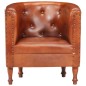 vidaXL Sillón diseño de cubo cuero auténtico marrón vidaXL Sillón diseño de cubo cuero auténtico marrón