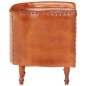 vidaXL Sillón diseño de cubo cuero auténtico marrón vidaXL Sillón diseño de cubo cuero auténtico marrón