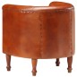 vidaXL Sillón diseño de cubo cuero auténtico marrón vidaXL Sillón diseño de cubo cuero auténtico marrón