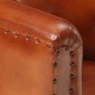 vidaXL Sillón diseño de cubo cuero auténtico marrón vidaXL Sillón diseño de cubo cuero auténtico marrón