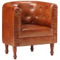 vidaXL Sillón diseño de cubo cuero auténtico marrón vidaXL Sillón diseño de cubo cuero auténtico marrón