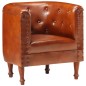 vidaXL Sillón diseño de cubo cuero auténtico marrón vidaXL Sillón diseño de cubo cuero auténtico marrón