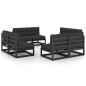 vidaXL Juego de muebles de jardín 8 pzas y cojines madera pino maciza vidaXL Juego de muebles de jardín 8 pzas y cojines madera pino maciza