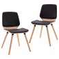 vidaXL Sillas de comedor 2 unidades cuero sintético negro vidaXL Sillas de comedor 2 unidades cuero sintético negro