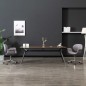 vidaXL Silla de comedor giratoria de tela gris vidaXL Silla de comedor giratoria de tela gris
