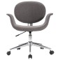 vidaXL Silla de comedor giratoria de tela gris vidaXL Silla de comedor giratoria de tela gris