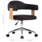 vidaXL Silla de comedor giratoria madera curvada cuero sintético negro vidaXL Silla de comedor giratoria madera curvada cuero sintético negro