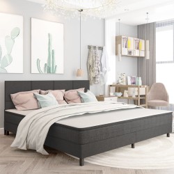 vidaXL Cabecero de tela gris oscuro 200x200 cm 