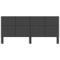 vidaXL Cabecero de tela gris oscuro 200x200 cm 