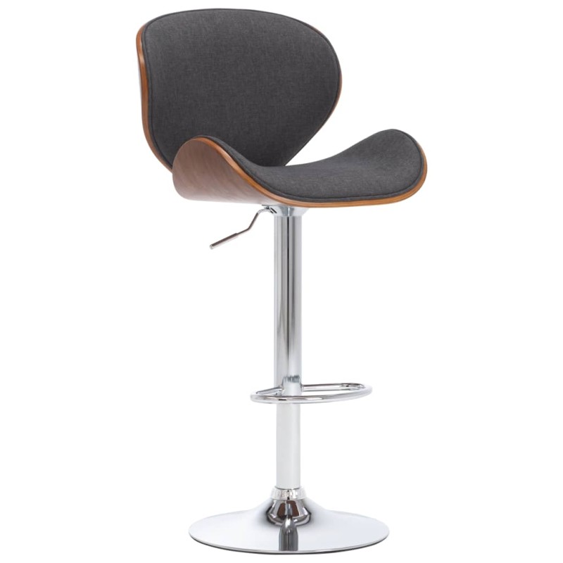 vidaXL Taburete de cocina tela gris vidaXL Taburete de cocina tela gris