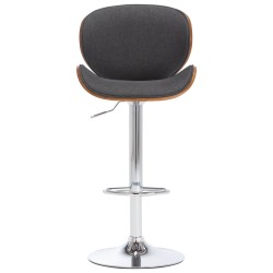 vidaXL Taburete de cocina tela gris
