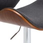 vidaXL Taburete de cocina tela gris vidaXL Taburete de cocina tela gris