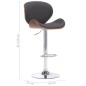 vidaXL Taburete de cocina tela gris vidaXL Taburete de cocina tela gris