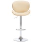 vidaXL Taburete de cocina cuero sintético color crema