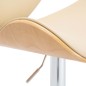 vidaXL Taburete de cocina cuero sintético color crema