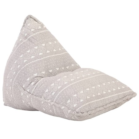 vidaXL Sillón puf de tela patchwork marrón claro
