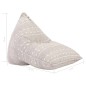 vidaXL Sillón puf de tela patchwork marrón claro vidaXL Sillón puf de tela patchwork marrón claro