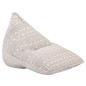 vidaXL Sillón puf de tela patchwork marrón claro vidaXL Sillón puf de tela patchwork marrón claro