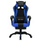 vidaXL Silla gaming con luces LED RGB cuero sintético azul y negro vidaXL Silla gaming con luces LED RGB cuero sintético azul y negro