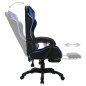 vidaXL Silla gaming con luces LED RGB cuero sintético azul y negro vidaXL Silla gaming con luces LED RGB cuero sintético azul y negro