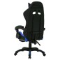 vidaXL Silla gaming con luces LED RGB cuero sintético azul y negro vidaXL Silla gaming con luces LED RGB cuero sintético azul y negro