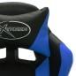 vidaXL Silla gaming con luces LED RGB cuero sintético azul y negro vidaXL Silla gaming con luces LED RGB cuero sintético azul y negro