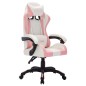 vidaXL Silla gaming con luces LED RGB cuero sintético rosa y negro vidaXL Silla gaming con luces LED RGB cuero sintético rosa y negro