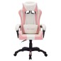 vidaXL Silla gaming con luces LED RGB cuero sintético rosa y negro vidaXL Silla gaming con luces LED RGB cuero sintético rosa y negro