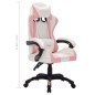 vidaXL Silla gaming con luces LED RGB cuero sintético rosa y negro vidaXL Silla gaming con luces LED RGB cuero sintético rosa y negro