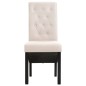 vidaXL Sillas de comedor 2 unidades tela color crema