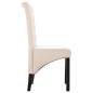 vidaXL Sillas de comedor 2 unidades tela color crema