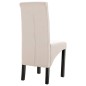vidaXL Sillas de comedor 2 unidades tela color crema