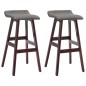 vidaXL Taburetes de cocina 2 unidades tela gris oscuro vidaXL Taburetes de cocina 2 unidades tela gris oscuro