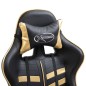 vidaXL Silla de gaming de cuero sintético dorado vidaXL Silla de gaming de cuero sintético dorado