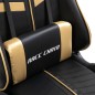vidaXL Silla de gaming de cuero sintético dorado vidaXL Silla de gaming de cuero sintético dorado