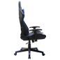 vidaXL Silla de gaming de cuero sintético negro y azul vidaXL Silla de gaming de cuero sintético negro y azul