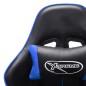 vidaXL Silla de gaming de cuero sintético negro y azul vidaXL Silla de gaming de cuero sintético negro y azul