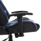 vidaXL Silla de gaming de cuero sintético negro y azul vidaXL Silla de gaming de cuero sintético negro y azul