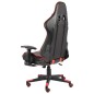 vidaXL Silla gaming giratoria con reposapiés PVC rojo vidaXL Silla gaming giratoria con reposapiés PVC rojo