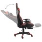 vidaXL Silla gaming giratoria con reposapiés PVC rojo vidaXL Silla gaming giratoria con reposapiés PVC rojo
