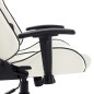 vidaXL Silla de gaming de cuero sintético blanco y negro vidaXL Silla de gaming de cuero sintético blanco y negro