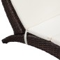 vidaXL Tumbona plegable con cojín ratán sintético marrón vidaXL Tumbona plegable con cojín ratán sintético marrón