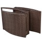 vidaXL Tumbona plegable con cojín ratán sintético marrón vidaXL Tumbona plegable con cojín ratán sintético marrón