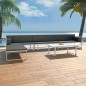 vidaXL Set de muebles de jardín 5 piezas textilene aluminio negro vidaXL Set de muebles de jardín 5 piezas textilene aluminio negro