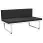 vidaXL Set de muebles de jardín 5 piezas textilene aluminio negro vidaXL Set de muebles de jardín 5 piezas textilene aluminio negro
