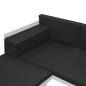 vidaXL Set de muebles de jardín 5 piezas textilene aluminio negro vidaXL Set de muebles de jardín 5 piezas textilene aluminio negro