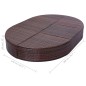 vidaXL Tumbona de jardín con cortinas de ratán sintético marrón vidaXL Tumbona de jardín con cortinas de ratán sintético marrón